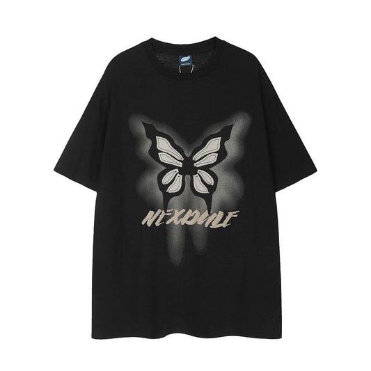 Fashion Butterfly Short-sleeved T-shirt For Women MuddyStock