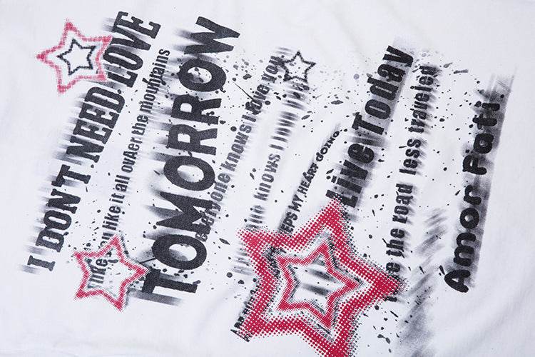Fashion Five-pointed Star Letter Short Sleeve For Men And Women MuddyStock