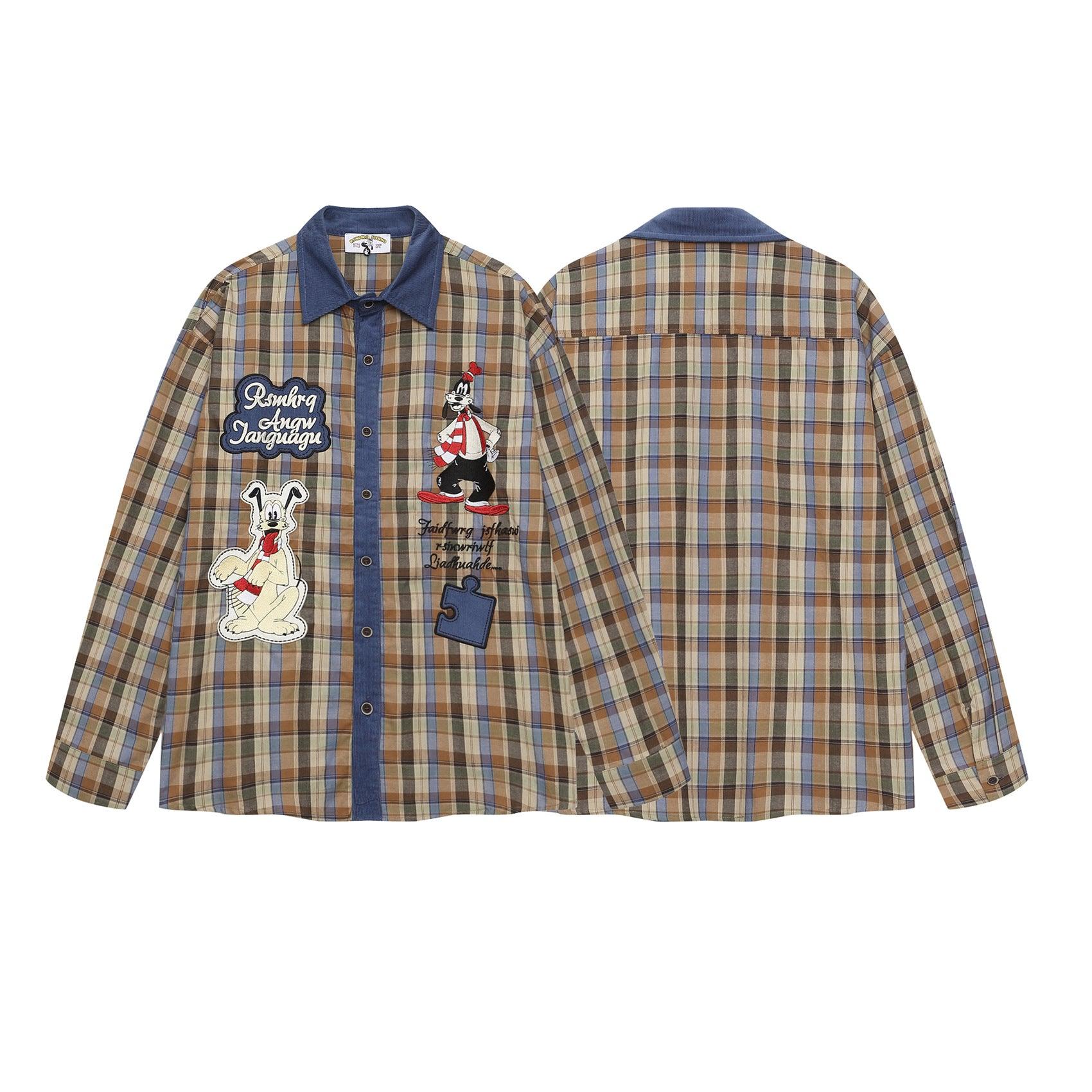 Dog Applique Long Sleeve Shirt For Women