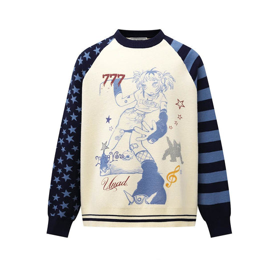 Vintage anime style sweater for women | MuddyStock Originals MuddyStock