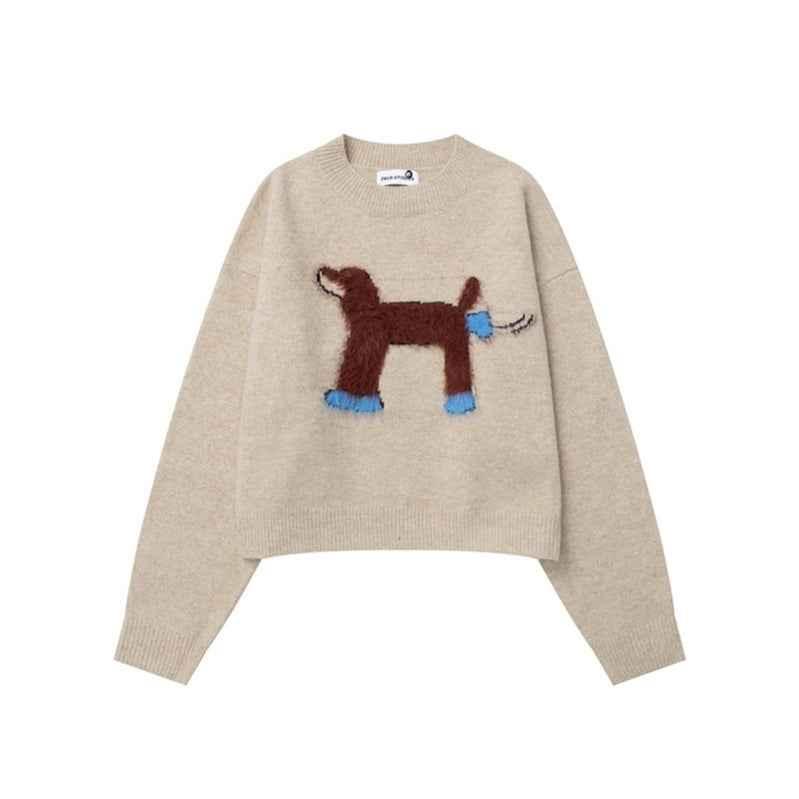 Dachshund Short Sweater for Women | MuddyStock Originals Apricot