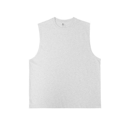 Round Neck Loose Tank For Men Oat Gray MuddyStock