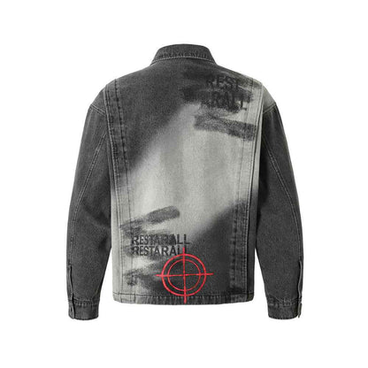 Dark Fun Abstract Demon Printed Jacket For Men MuddyStock