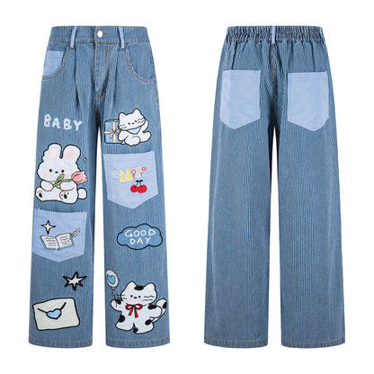 Cat Rabbit Jeans For Women | MuddyStock Originals