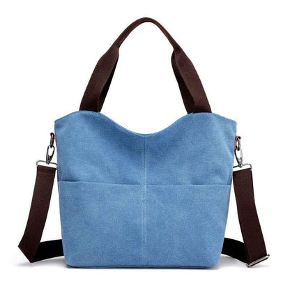 Women's shoulder canvas bag Blue All Products
