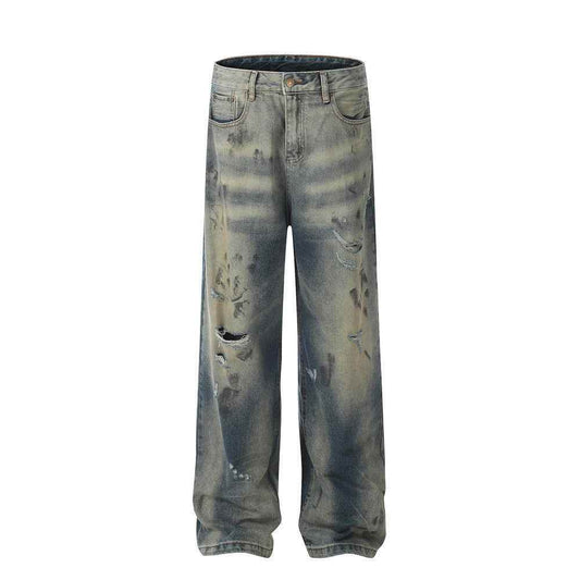 Distressed Dirty Ripped Jeans For Men MuddyStock