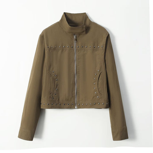 Leading Heavy Industry Star Riveter Nail Jacket Khaki