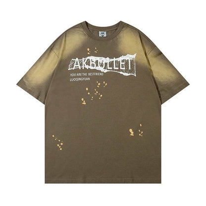 Fashion Loose Cotton Bottoming T-shirt Men Army Green MuddyStock