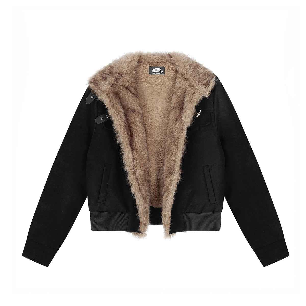 Warm and flannel cotton jacket short jacket for women | MuddyStock Originals