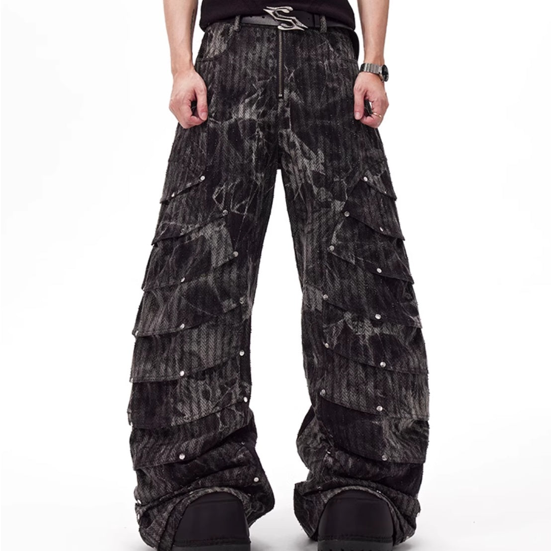 Men's Retro Wide Leg Mop Pants All Products