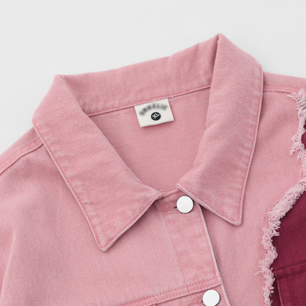 Punk Trendy Color Matching Irregular Jacket For Women MuddyStock null