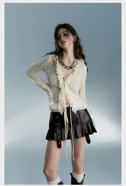 Heavy Wash Leather Skirt For Women All Products