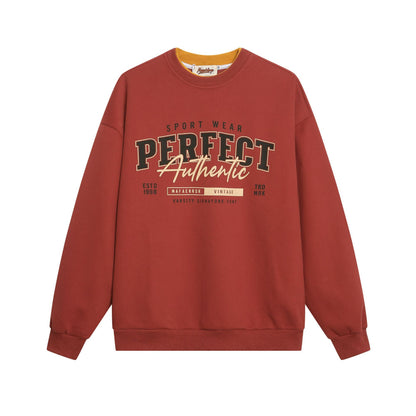 Round neck sweatshirt loose fit for men and women | MuddyStock Originals Tangerine Red MuddyStock