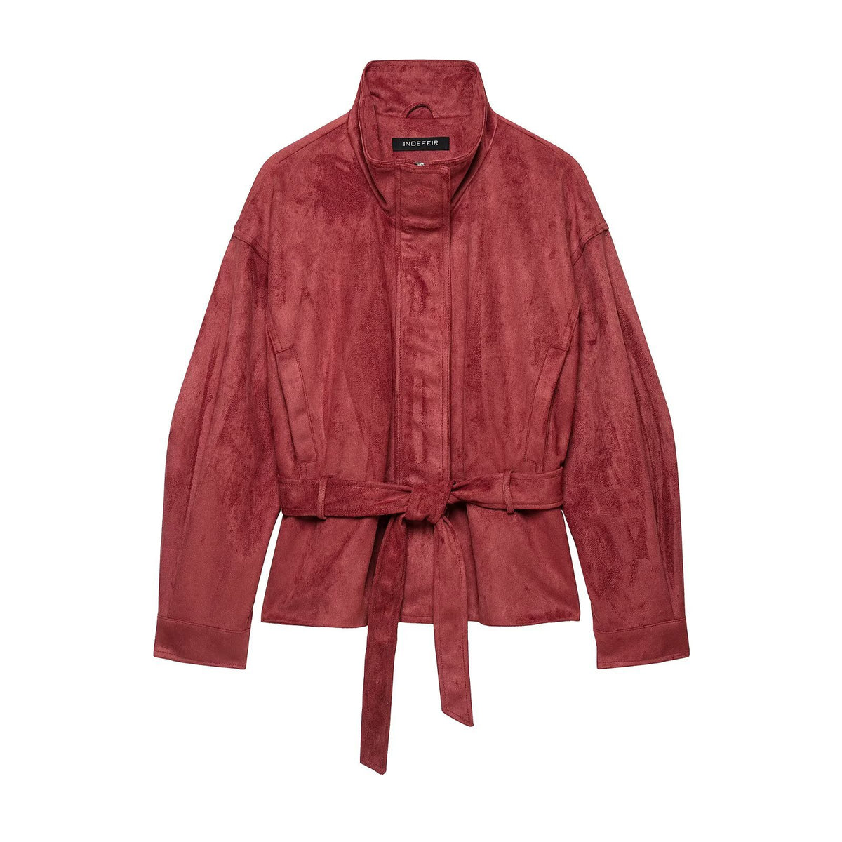 Women's Suede Effect Belt Jacket Coat All Products