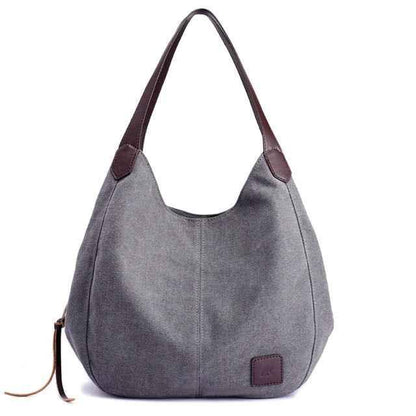Women's Canvas Zipper bag Gray