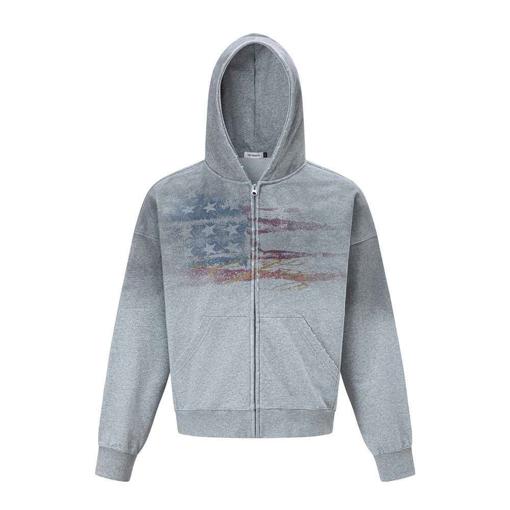 Spray painted dirty hoodie for men | MuddyStock Originals