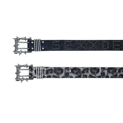 Double-needle Punk Buckle Street Hip-hop Belt