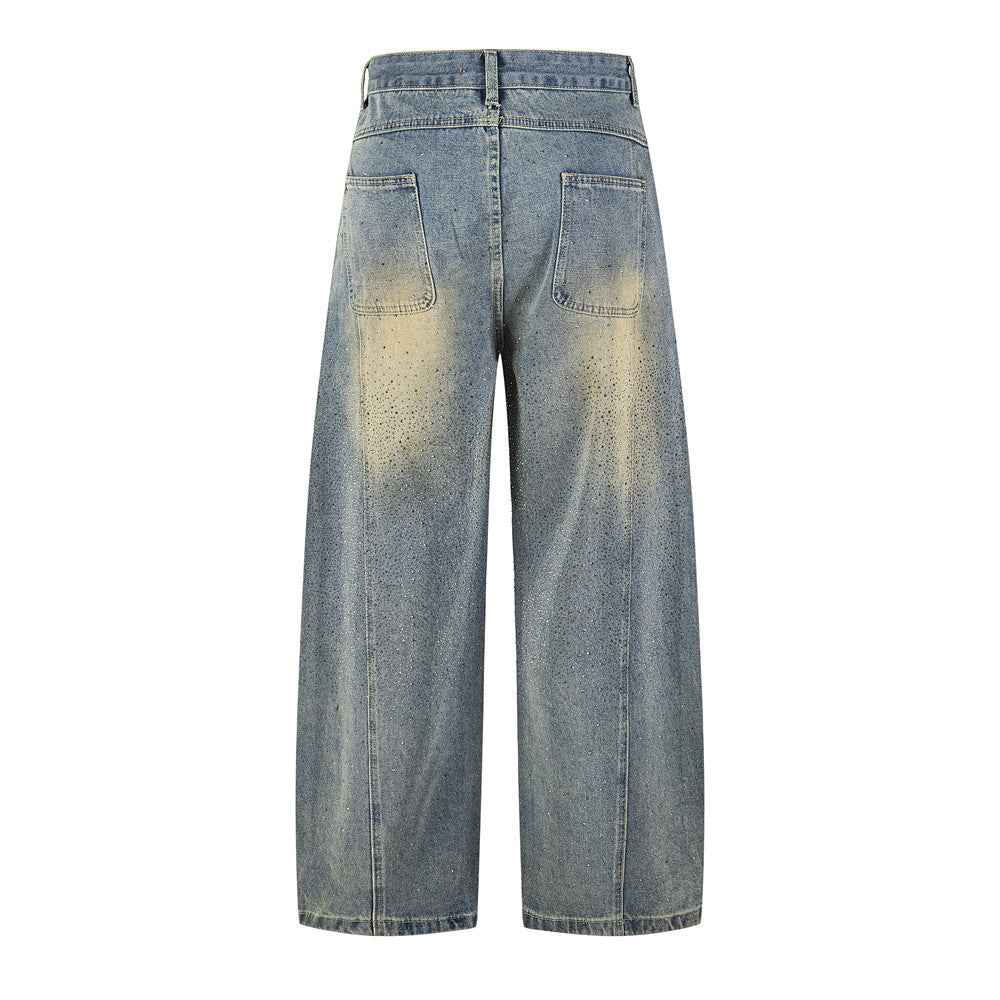 Retro wide leg denim pants for men | MuddyStock Originals