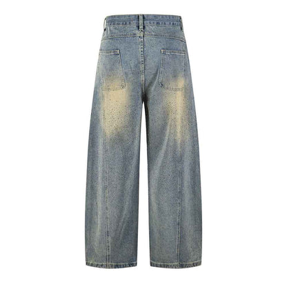 Retro wide leg denim pants for men | MuddyStock Originals
