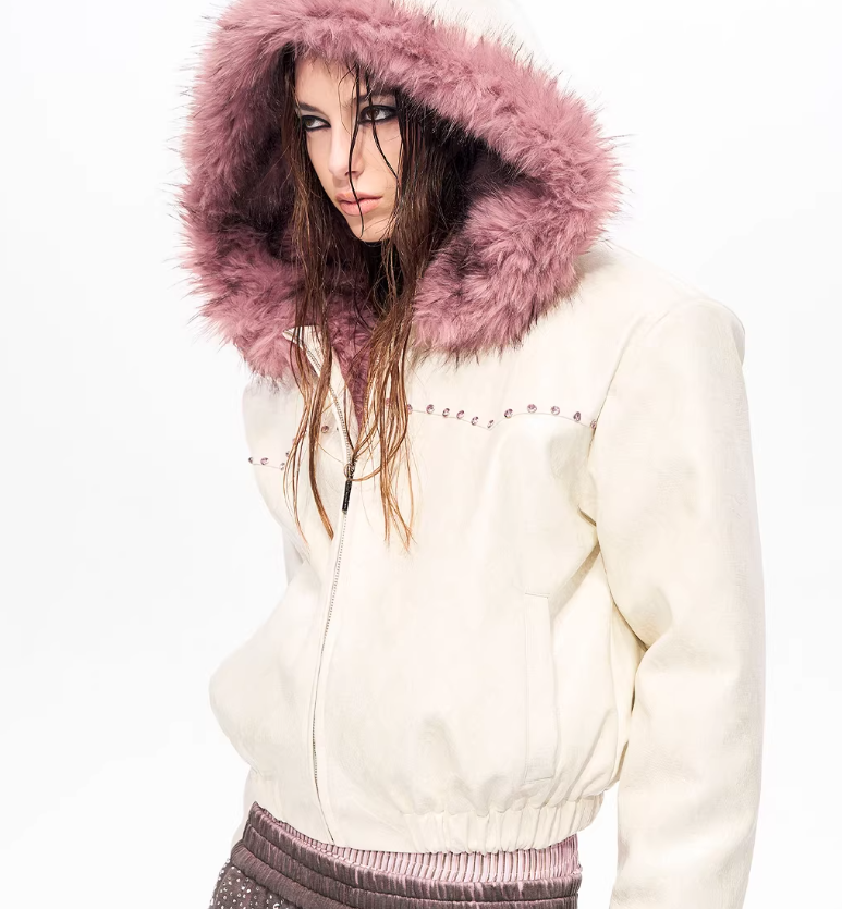 Faux Fur Hooded Padded Jacket For Women All Products