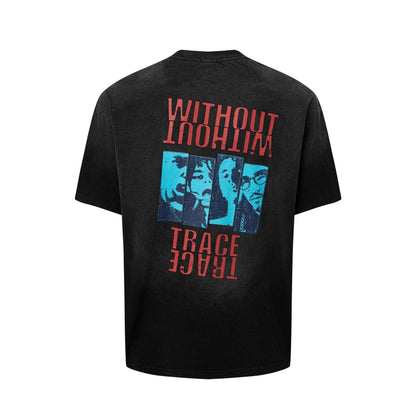 Portrait collage printed short sleeved t-shirt for men | MuddyStock Originals