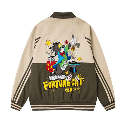 Cartoon Embroidered Patchwork Jacket For Men And Women | MuddyStock Originals MuddyStock