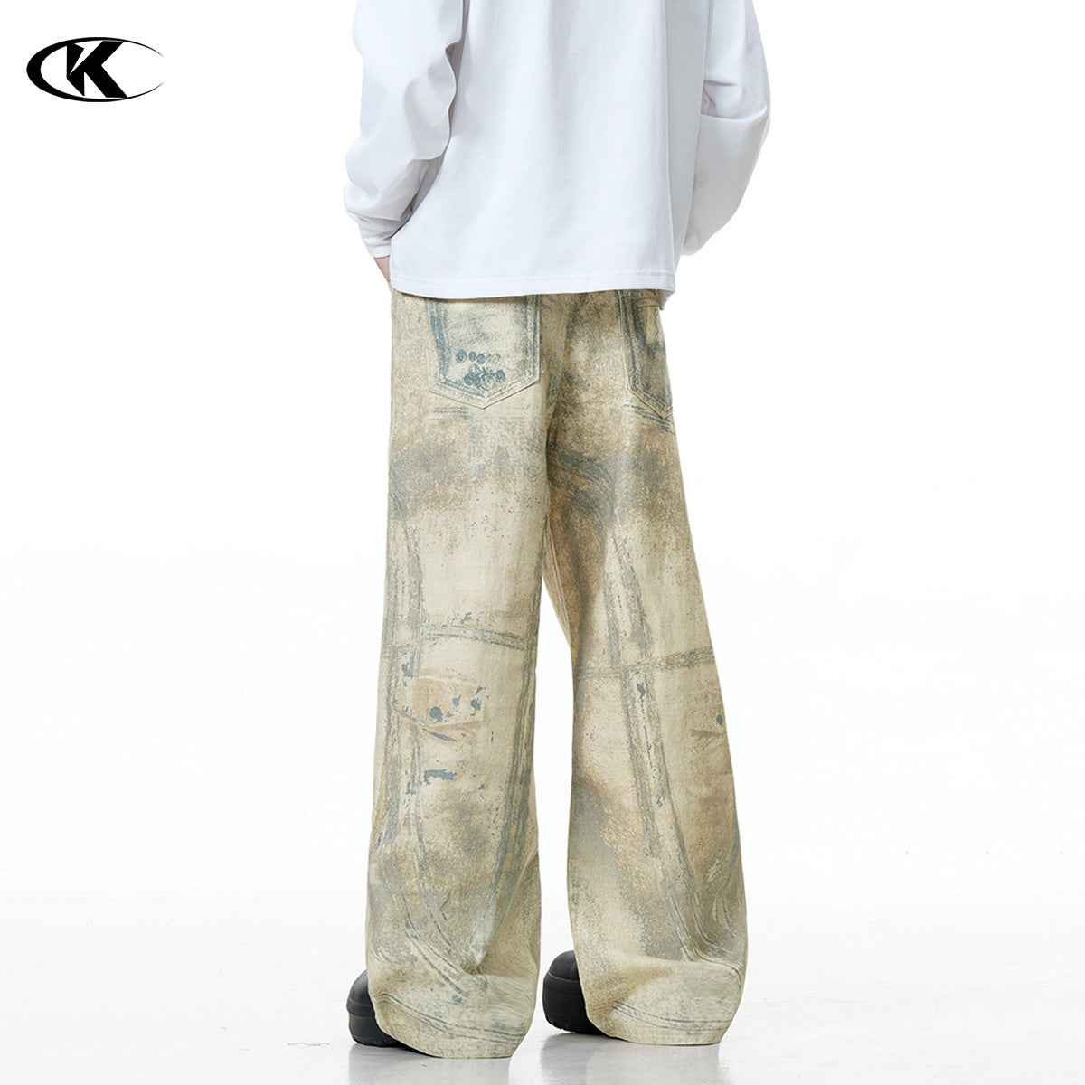 Printed Shell Pattern Denim Pants for Men and Women | MuddyStock Originals MuddyStock