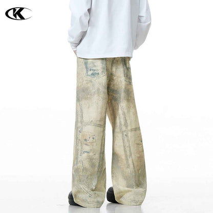 Printed Shell Pattern Denim Pants for Men and Women | MuddyStock Originals MuddyStock