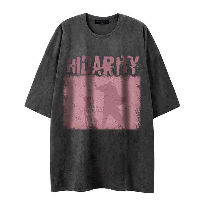 Abstract short sleeved letter figurine