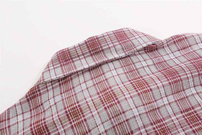 Plaid Long Sleeve Women's European And American Loose Casual Shirt null