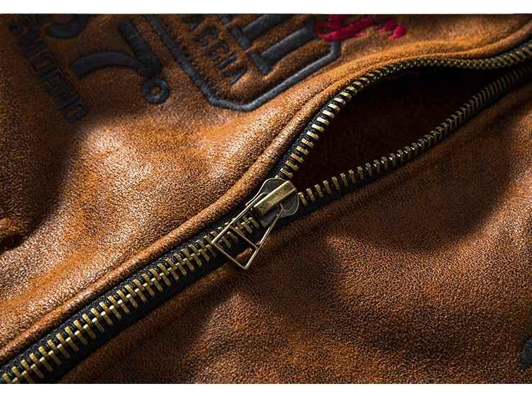 Fleece-lined Thickened Suede Fabric Jacket For Men MuddyStock