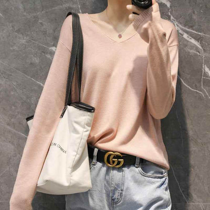 Plus Size Students Slimming Solid Color Top MuddyStock