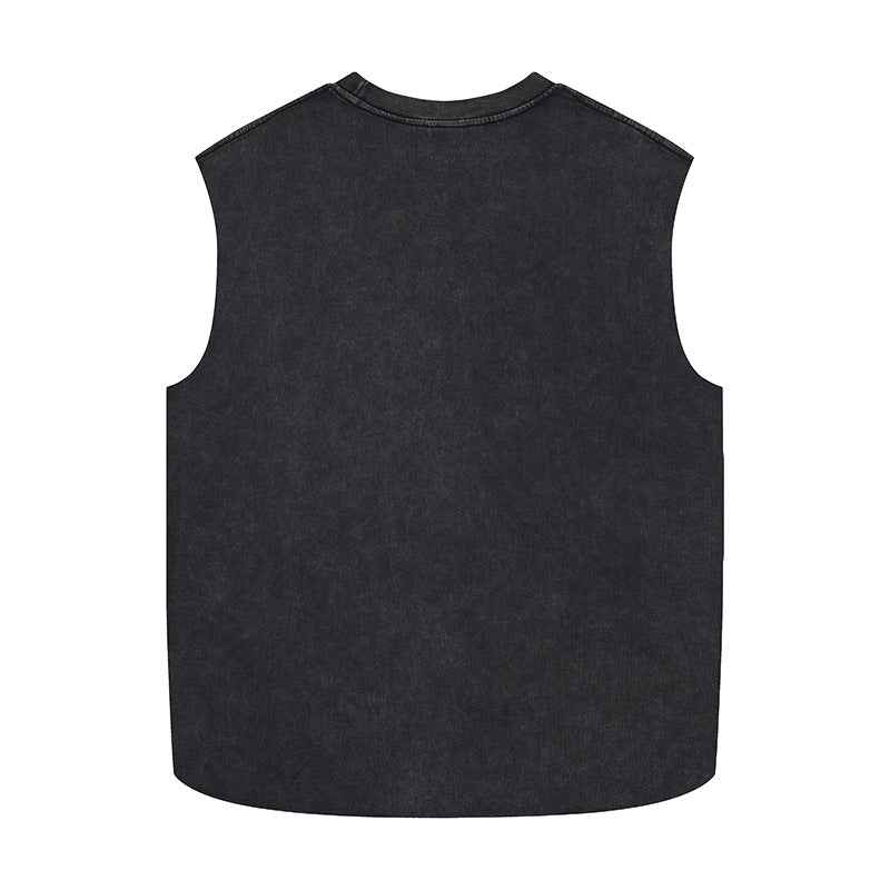 99 printed wide shoulder vest