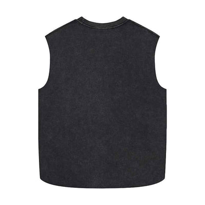 99 printed wide shoulder vest