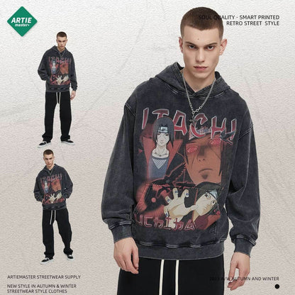 High Street Trendy Anime Shadow Print Men's Sweatshirt | MuddyStock Originals MuddyStock