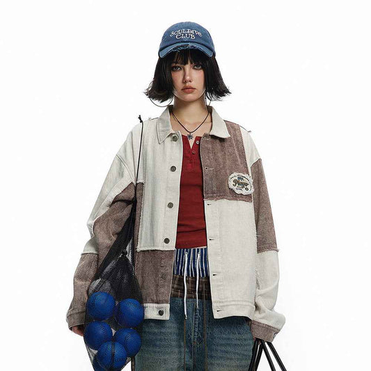 Patchwork Irregular Coat For Woman | MuddyStock Originals MuddyStock