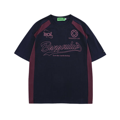 Short sleeved motorcycle style loose hip hop sports T-shirt for men and women | MuddyStock Originals Blue MuddyStock