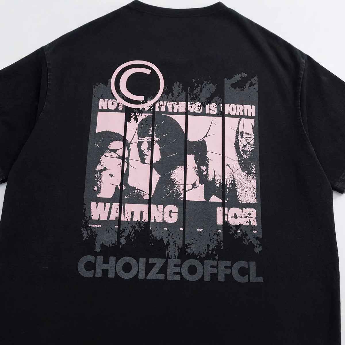 High Street Style Washed Vintage Character Letter Print Short Sleeve T-Shirt For Men | MuddyStock Originals MuddyStock