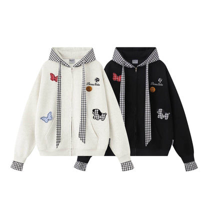 Retro Spliced Fake Two-Piece Loose Hoodie for Men and Women | MuddyStock Originals MuddyStock
