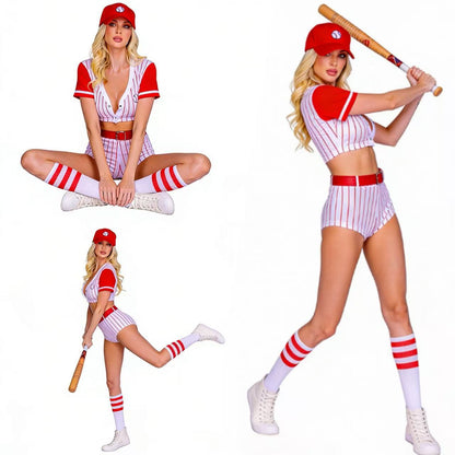 Striped Cheerleader Halloween Outfit