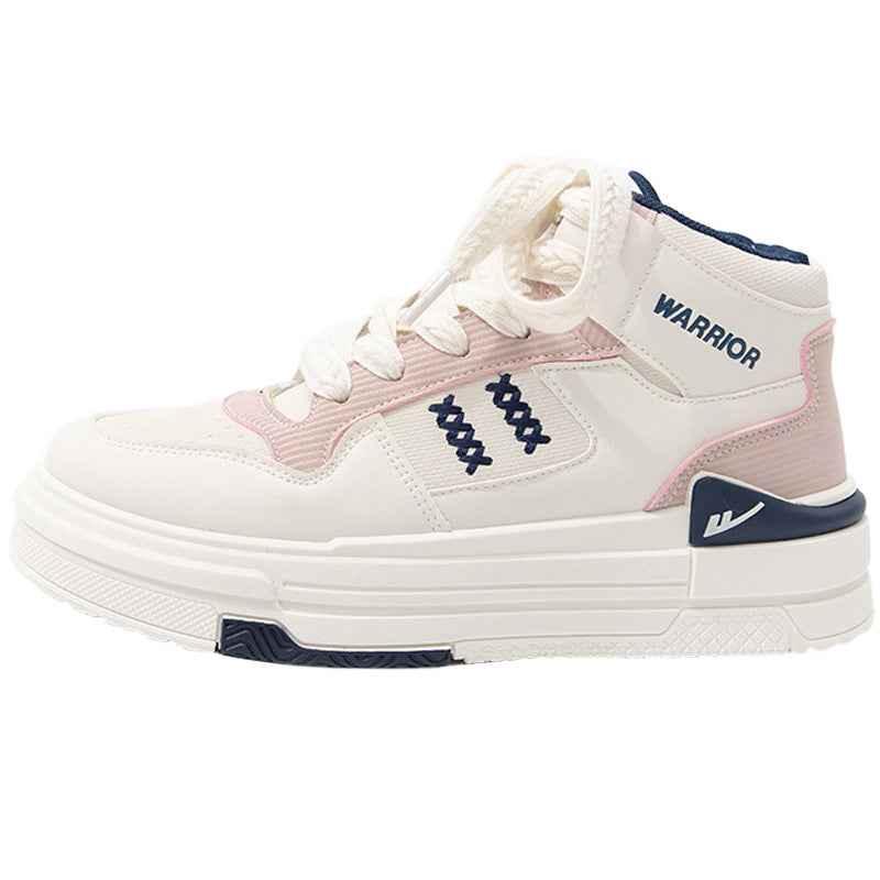 Color blocked high cut thick soled shoes for women