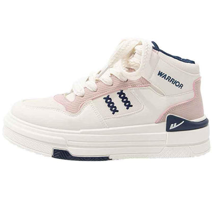 Color blocked high cut thick soled shoes for women