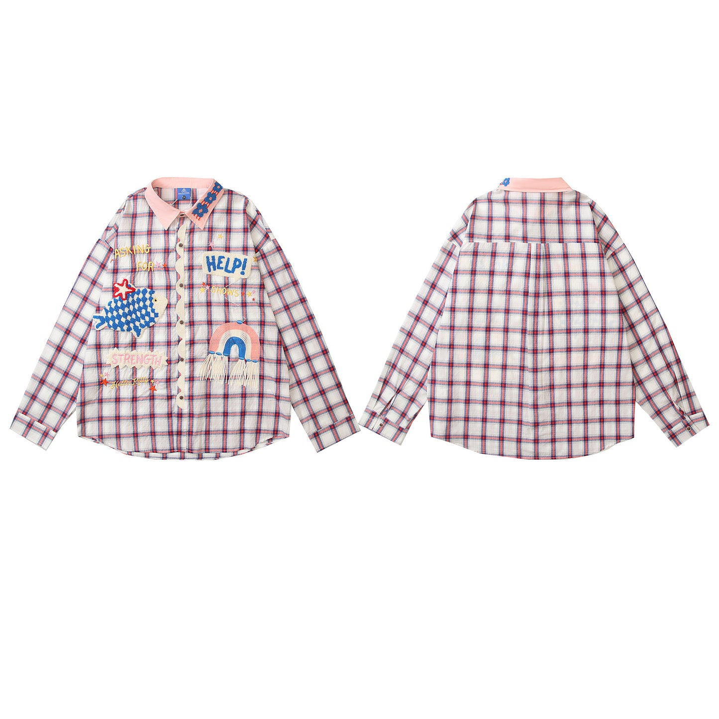 Retro Fish Long Sleeve Shirt For Women eprolo
