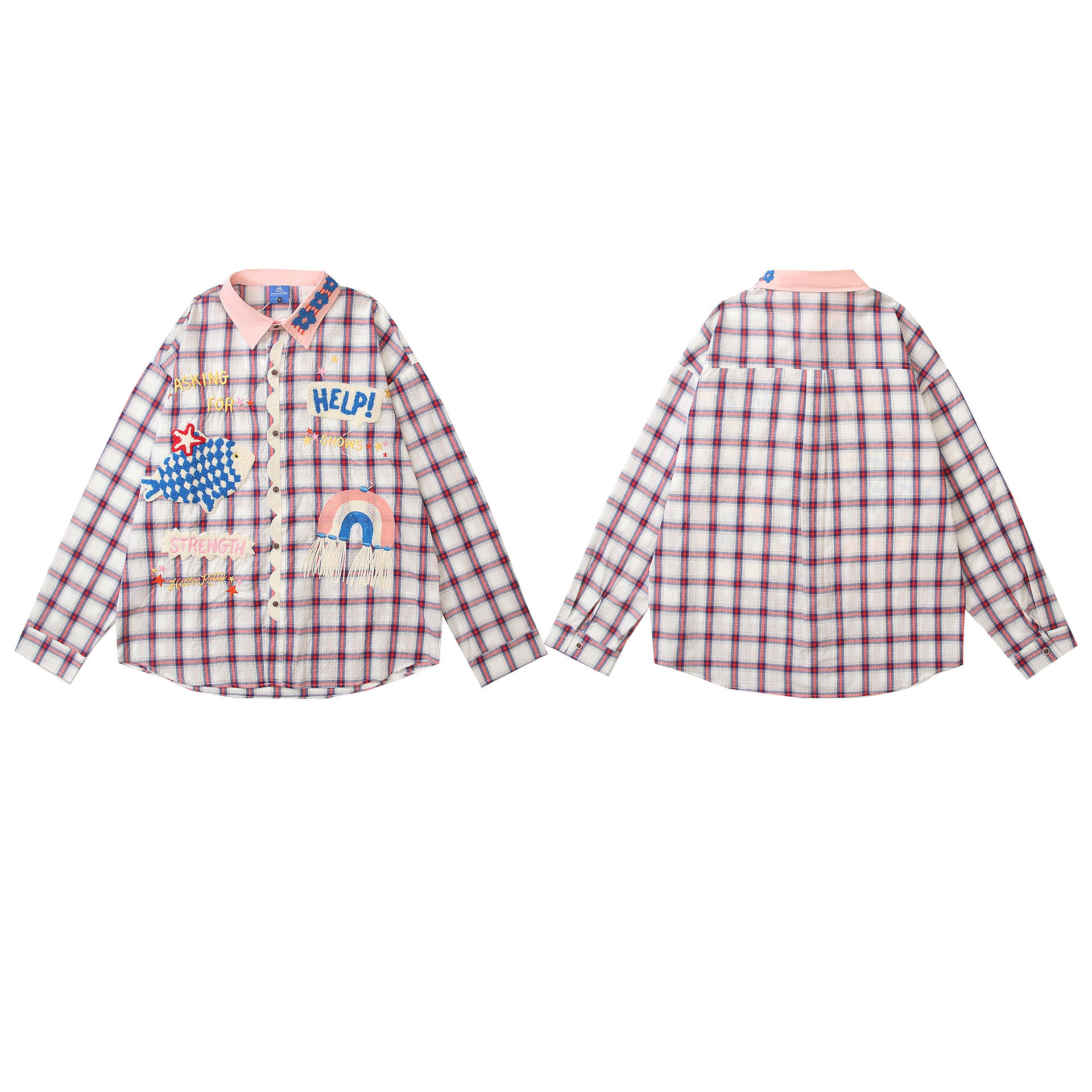 Retro Fish Long Sleeve Shirt For Women eprolo