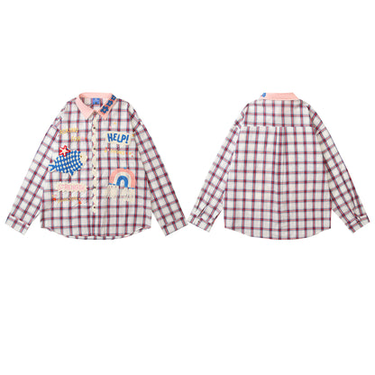 Retro Fish Long Sleeve Shirt For Women eprolo