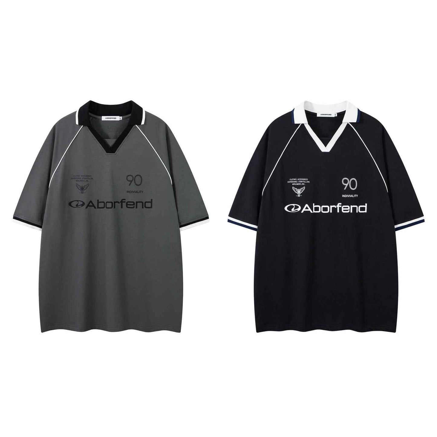 Letter Print Turn-Down Collar Short Sleeve T-Shirt For Men | MuddyStock Originals MuddyStock