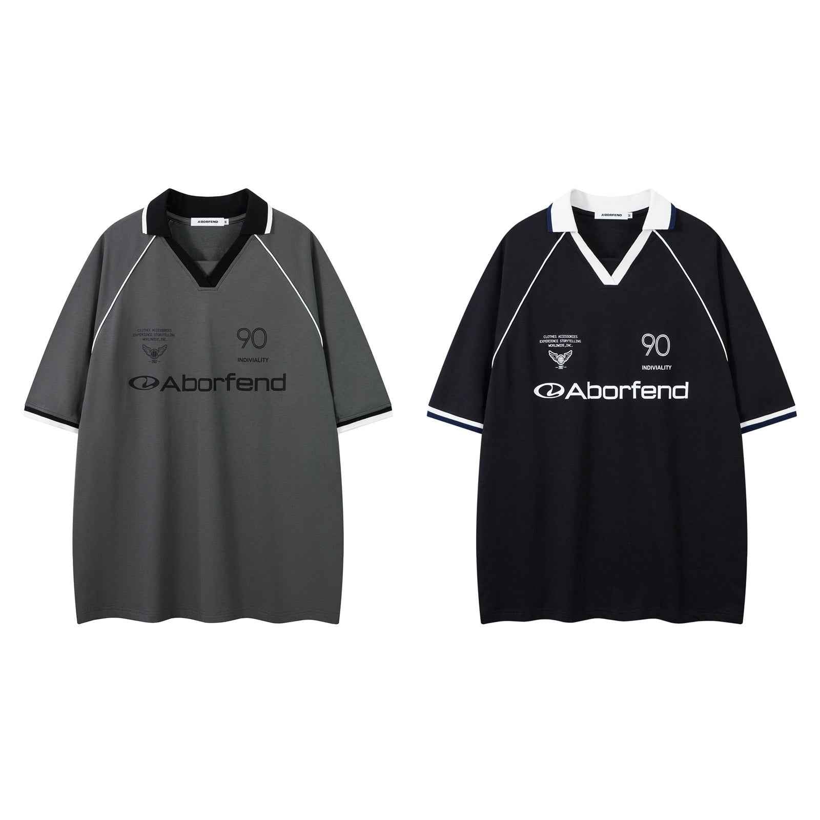 Letter Print Turn-Down Collar Short Sleeve T-Shirt For Men | MuddyStock Originals MuddyStock