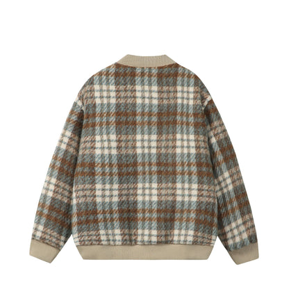 Color-Blocked Plaid Versatile Baseball Jacket For Men And Women | MuddyStock Originals eprolo