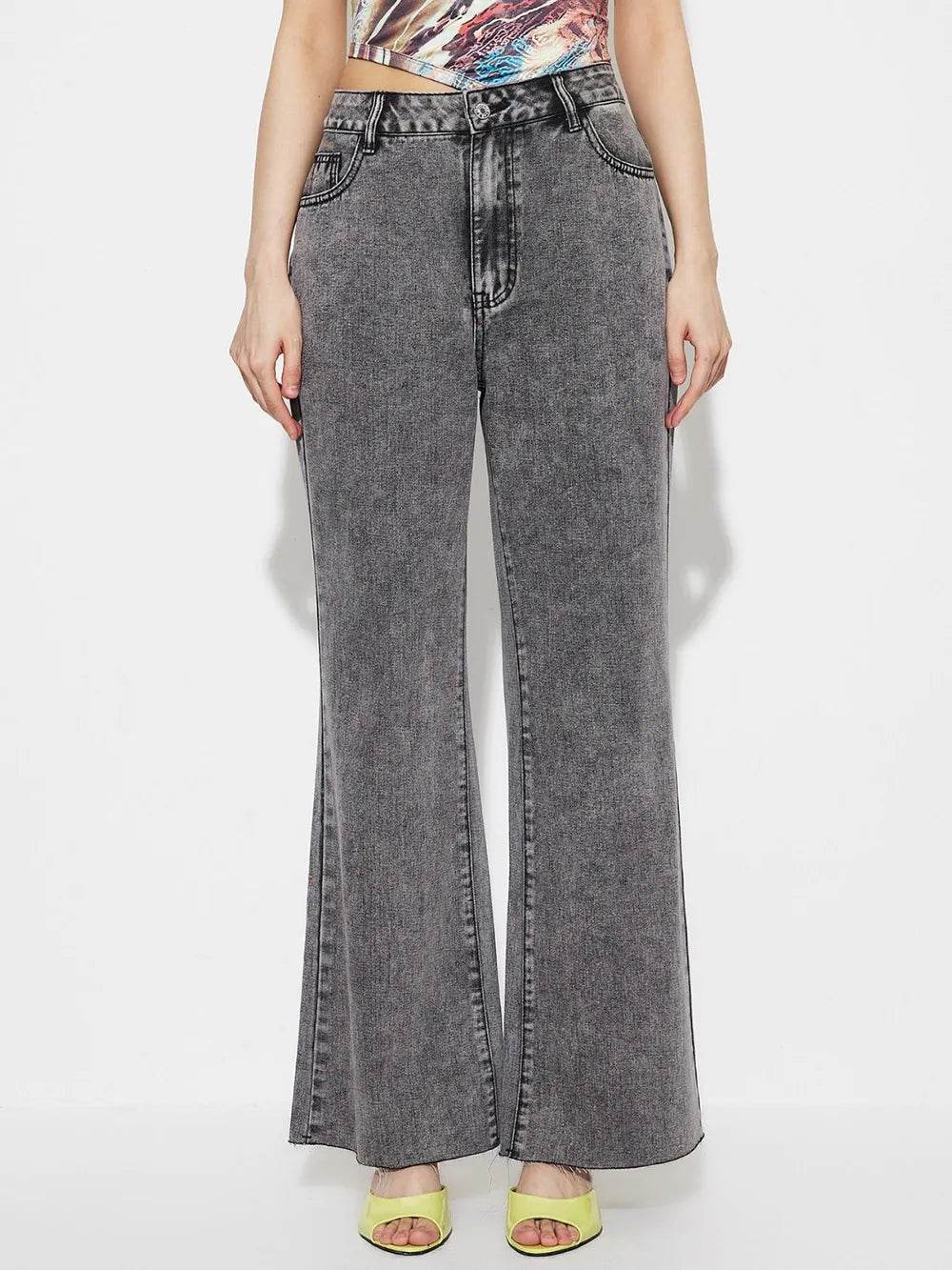High Waist Bootcut Jeans with Pockets | MuddyStock Originals MuddyStock