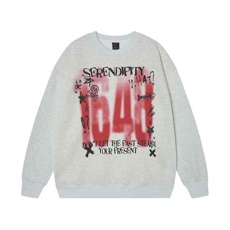 Graffiti Crewneck Sweatshirt for Women | MuddyStock Originals Gray